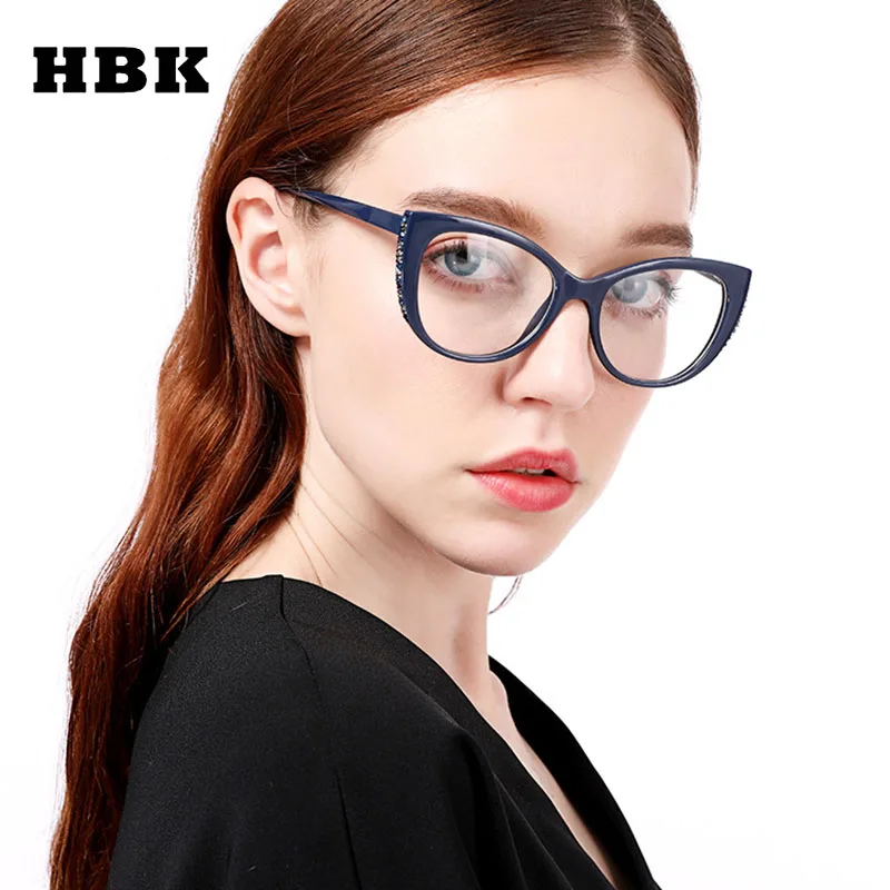 Женские прозрачные бриллиантовые очки HBK новинка 2019 роскошные брендовые