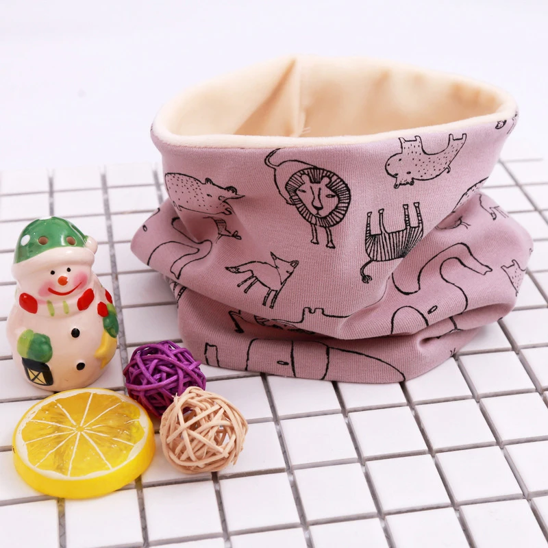 2019 New Winter Cotton Baby Scarf Cartoon Sheep Pattern for Boys Girls Newborn Children Kids Collars Plus Velvet Neckerchief | Детская