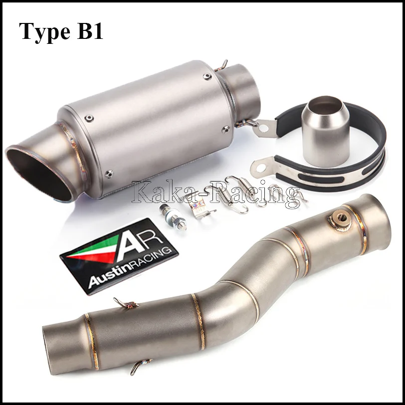 61 мм средняя труба для Yamaha R1 YZF-R1 2009-2014 мотоциклетный глушитель выхлопной трубы