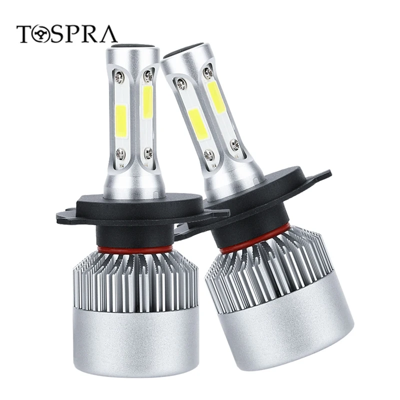 2 шт. Автомобильные светодиодные лампы 12 В 36 Вт 8000LM S2 LED H4 H7 H11 H13 H1 H3 880/881 9004 9005 9006 6000k