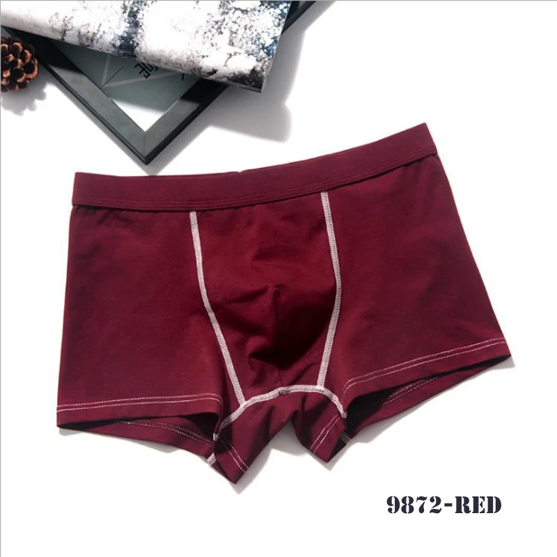 Мужское нижнее белье, хлопок, 4XL, Cueca, мужские трусы-боксеры, Calvn, боксеры, нижнее белье для мужчин, бренд 3XL, мужские трусы-боксеры, мужские трусы - Цвет: 9872RED