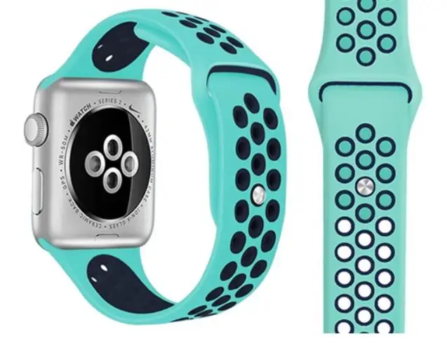 Спортивный силиконовый ремешок для apple watch, серия 5, 4, 38 мм, 40 мм, 42 мм, 44 мм, для iwatch 3, 2, 1, браслет, браслет
