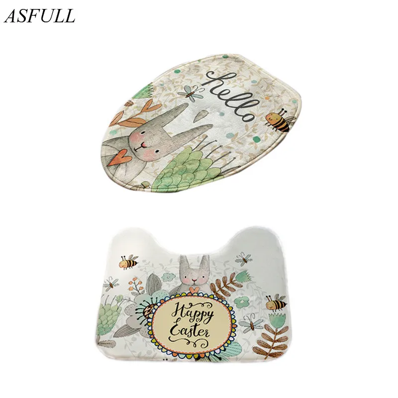 2 шт./компл. набор для ванной комнаты с мультяшным кроликом и животным рисунком