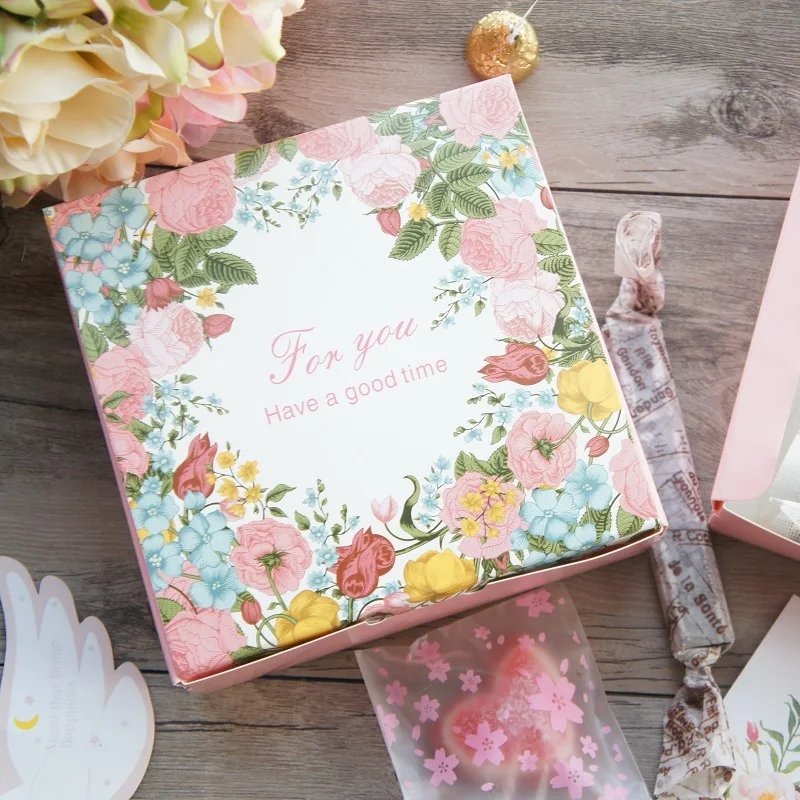 Коробки для хранения конфет печенья 10 шт. 13 5*13 5*5 см|flower design|flowers forflower flower |