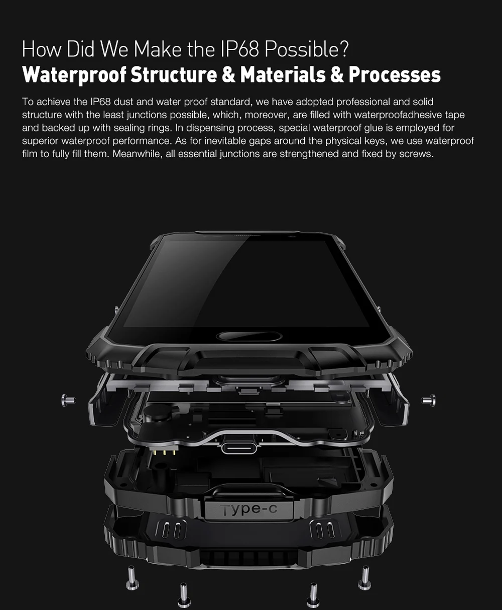 Ulefone Armor 2 смартфон IP68 Водонепроницаемый Android 7,0 5," FHD Helio P25 Восьмиядерный 6 ГБ 64 Гб 2,6 ГГц 4700 мАч NFC 4G мобильный телефон