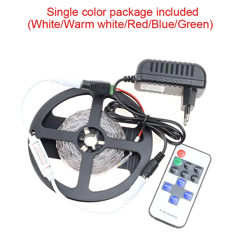 SMD 3528/2835 RGB красный зеленый синий белый теплый светодиодные полосы света 60led/M 5 M
