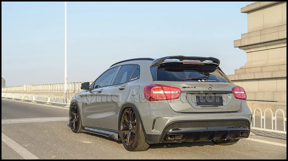 PIECHA Стиль углеродного волокна задний багажник спойлер для Benz 2013- лет GLA X156 P Стайлинг автомобиля задний крыша крыло спойлер