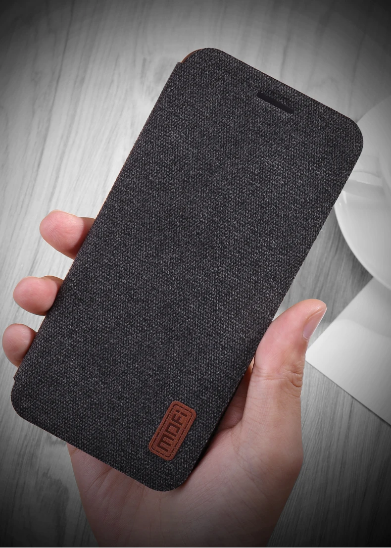 Pocophone F1 чехол MOFI для Xiaomi Pocophone F1 тканевый флип-чехол Xiaomi Poco F1 Силиконовый ТПУ полный Чехол-подставка чехол 6,18''