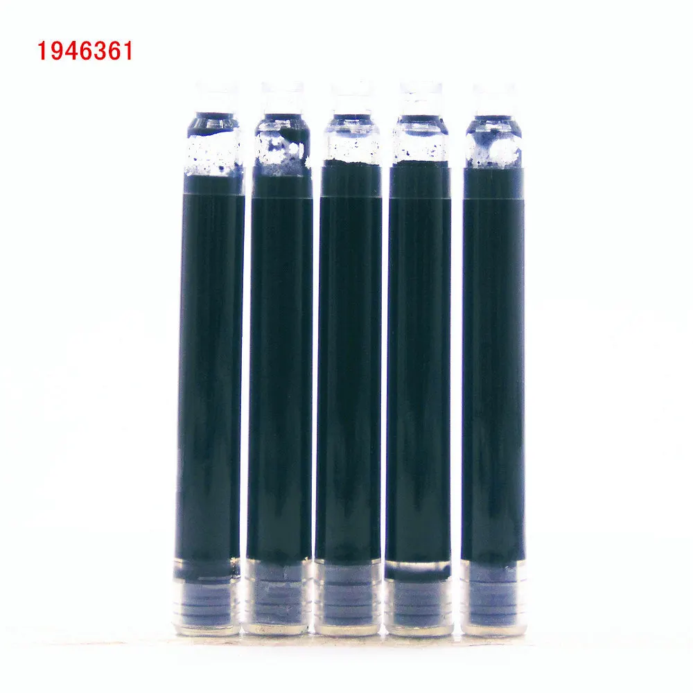 JINHAO 991 все цвета прозрачные типы школьные канцелярские принадлежности тонкий перьевая ручка ребенок практика чернила ручки - Цвет: 5pcs ink Black