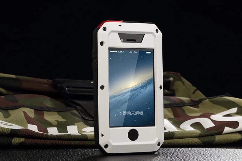Outdoor Heavy Duty Doom Armor Shockproof Metal Case For iPhone XS MAX XR X 7 8 6 6S Plus 5 SE 5S 4 4S Dustproof Protection Cover