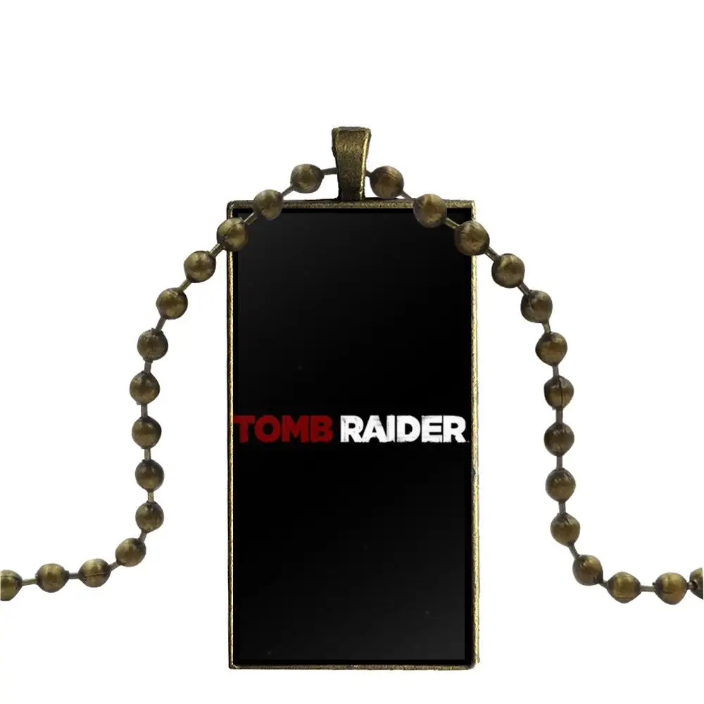 Ожерелье из стекла с логотипом Movie Tomb Raider эффектное ожерелье кабошонами