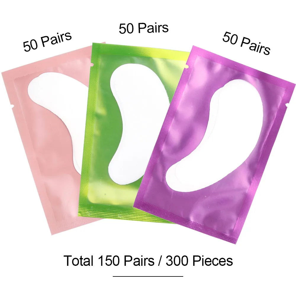 150 Pairs Set F 50/100/150 пар, ресниц для наращивания Бумага патчи привитые наклейки для глаз ресниц кругов под глазами подушечки для глаз гидрогелевые патчи инструменты для макияжа - Длина: 150 Pairs Set F