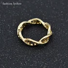Модное кольцо lychee, Размер 7, золотистого цвета, металлические кольца DNA, уникальный дизайн, кольцо на палец, женская бижутерия, подарок