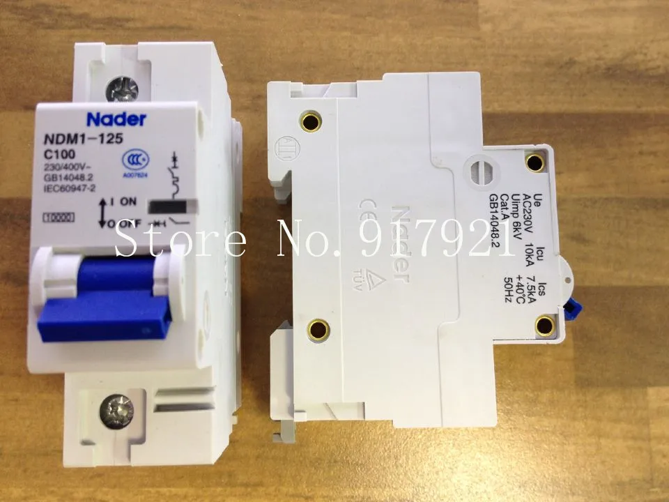 [ZOB] Новый аутентичный Nader C100 автоматический выключатель 1P100A письмо NDM1 125 10
