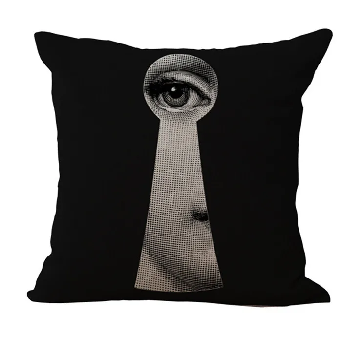 C Винтаж rosenthal Piero fornasetti Подушка Чехол Красота уход за кожей лица с принтом хлопковая льняная подушка покрытие автомобиля офис диван-Подушка Чехол домашнего декора - Цвет: C