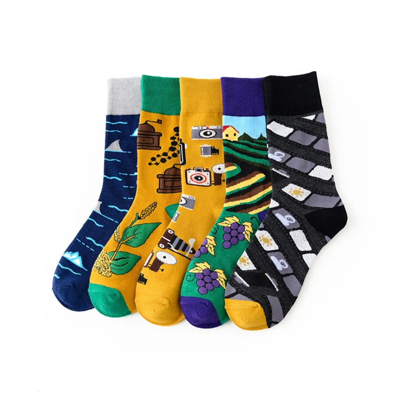 Забавные носки креативные модные в стиле винограда для скейтборда Нейлоновые