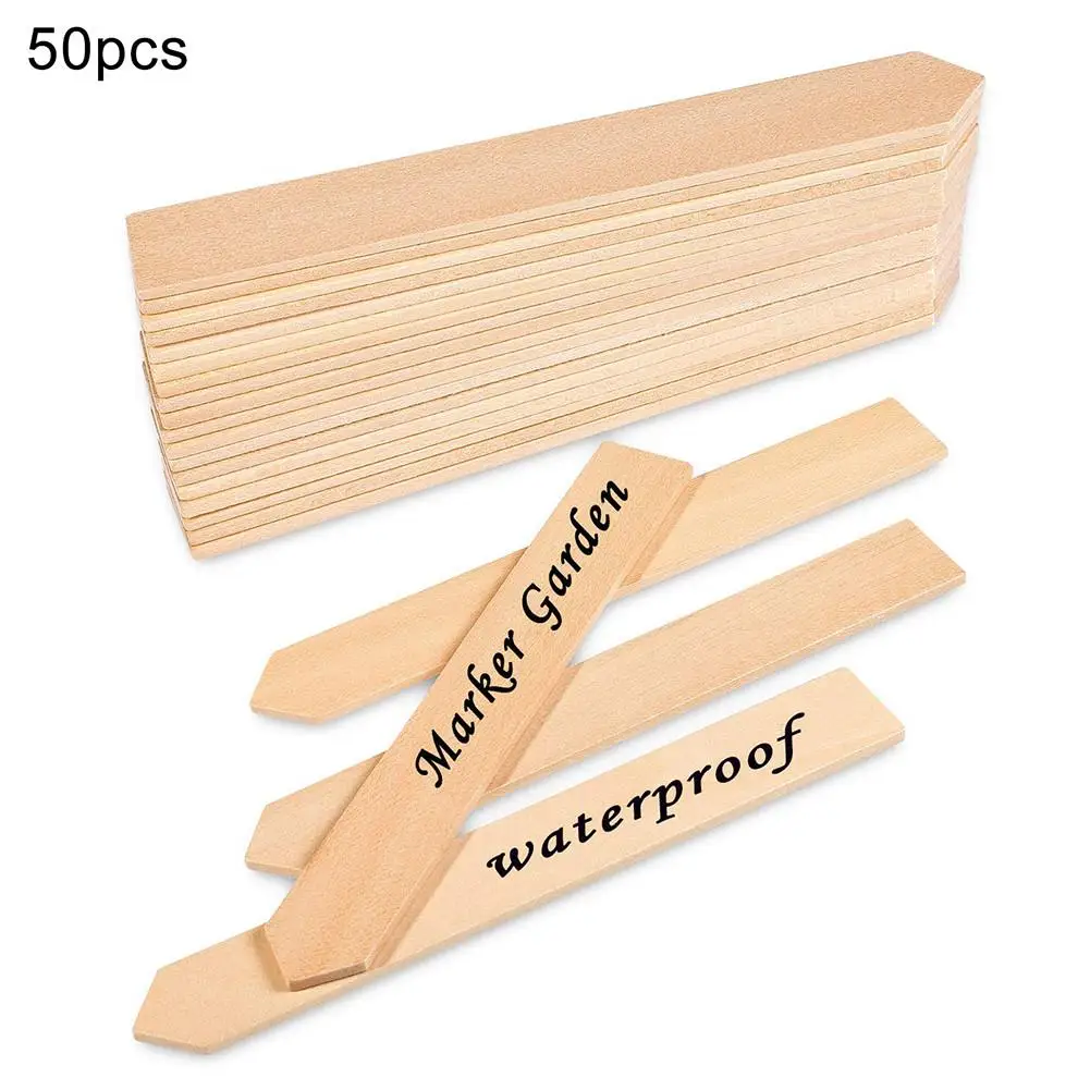 50 шт. деревянный завод кол для маркировки цветок знаки карточки - Цена: 955,73 руб.