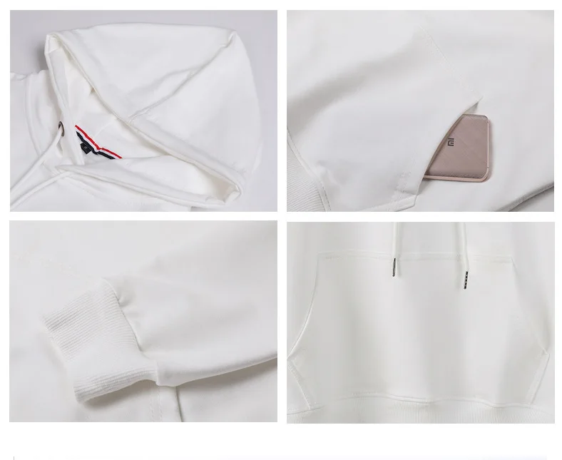 

U-SWEAR Autumn Winter Fashion Solid color Harajuku Lotus root pink Pullover Thick Loose Men Hoodies Sweatshirts Casual