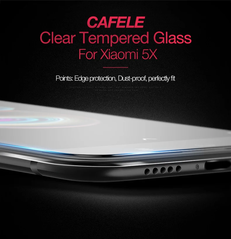CAFELE Защита экрана для Xiaomi mi A1 5X закаленное стекло 2.5D Edge HD прозрачное Защитное стекло для Xiao mi 5X A1 ультратонкая пленка