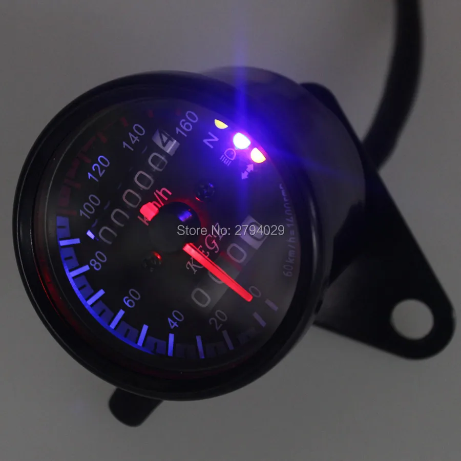 Бесплатная доставка двойной одометр спидометр мотоцикла светодиодный Подсветка