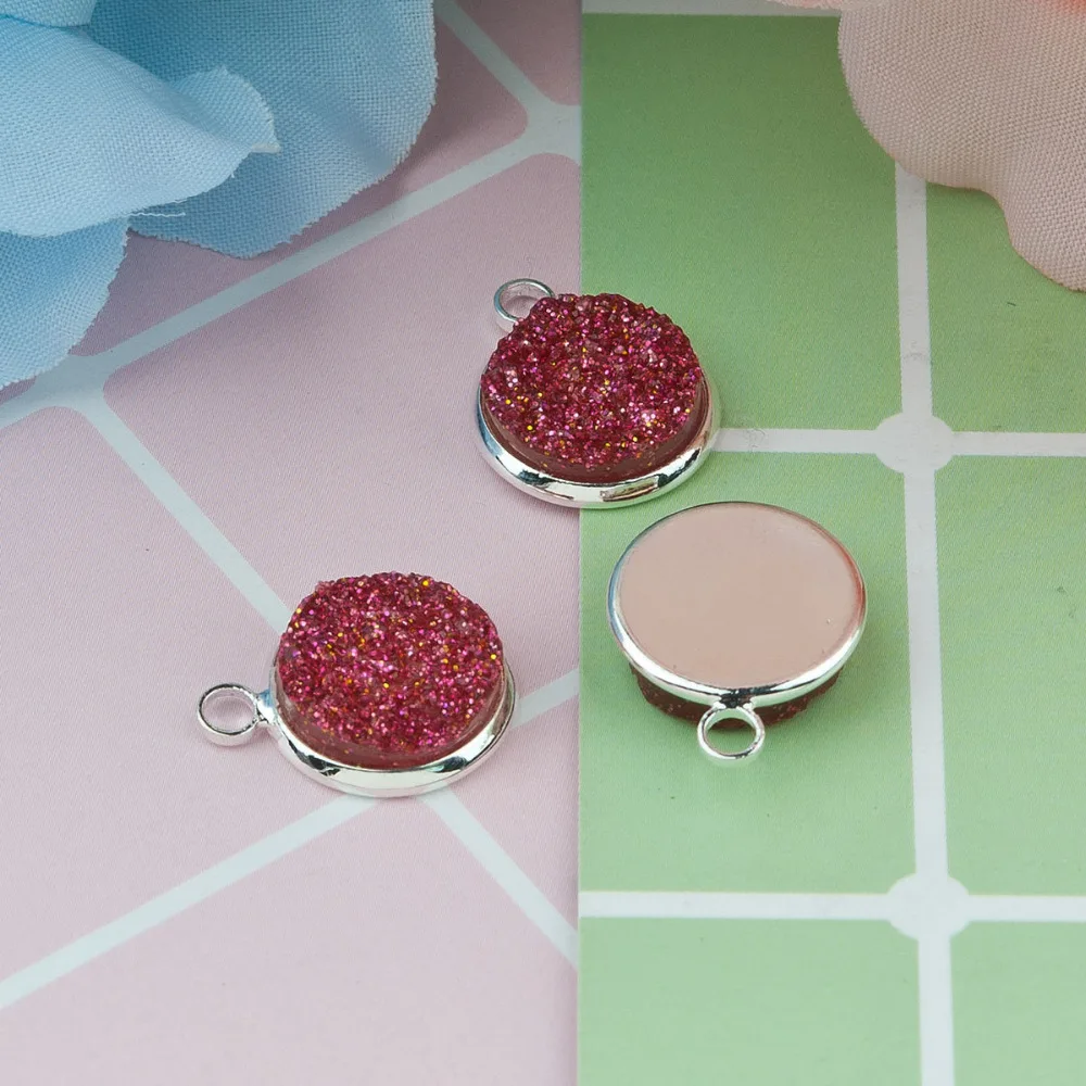 Подвески DoreenBeads из меди и смолы круглые подвески серебряного цвета аксессуары