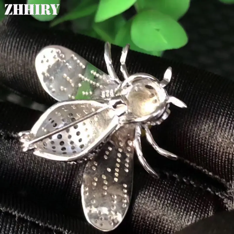 Женская Брошь из серебра 925 пробы с натуральным жемчугом|brooch pendant|fine jewelrybrooch |