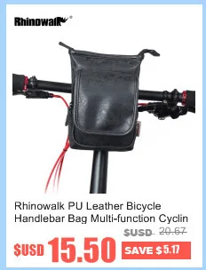 RHINOWALK 4L Bicycle Handlebar Bag Full Waterproof Folding Bike Front Bag Electric Bike Cycling Bag Panniers with Rain Cover