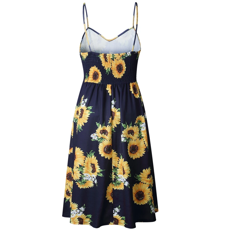 Plus Size Summer Casual Floral Print Beach Maxi Dress 2018 Sexy Spaghetti Strap Sun Woman Long Bohemian Club Party Dresses | Женская