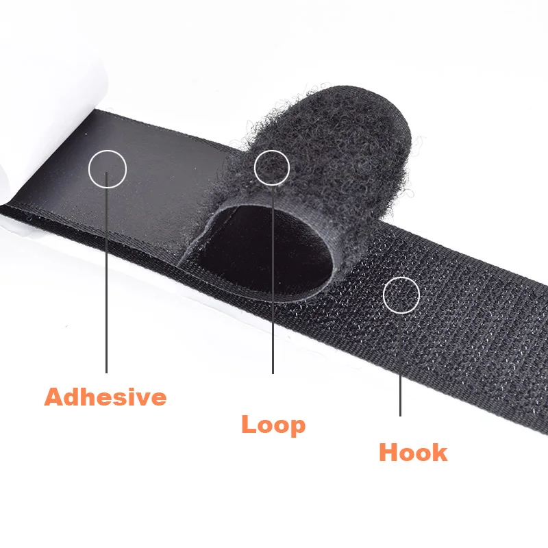 Самоклеящаяся велюровая крепежная лента 1 метр * 2/5 см пришивная Волшебная петля с