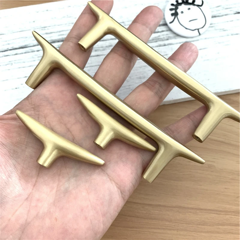 LCH скандинавский стиль шестигранная ручка для шкафа из чистой латуни ручки двери