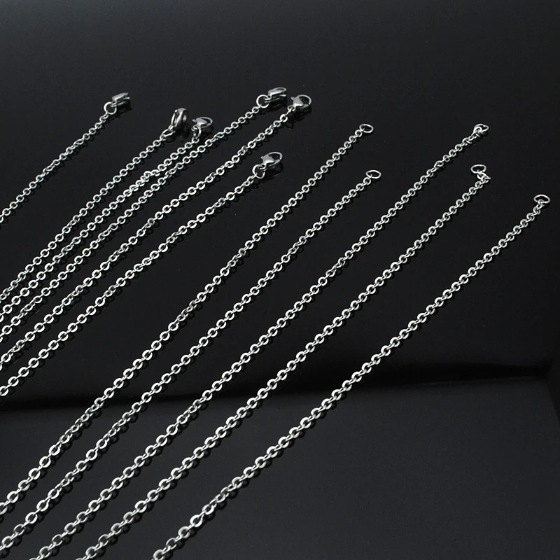 Dolaime ожерелье для женщин цепь с маленькими звеньями 2 мм широкая Нержавеющая