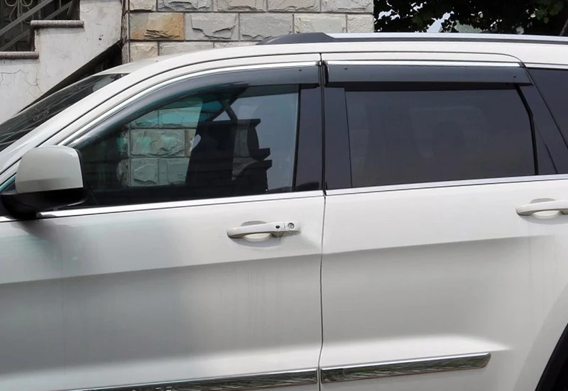 4 шт. пластиковый козырек от дождя и солнца для Jeep Grand Cherokee 2012 2018|Навесы укрытия| |
