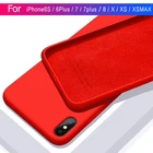 Чехол-накладка для iPhone X, XS Max, XR, 6 S, 6 S, i, 7, 8 Plus, 6plus, 7plus, 8plus, из жидкого силикона