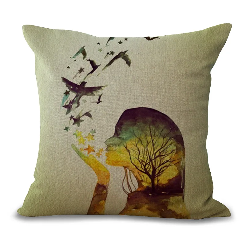 1 Piece Famous Designer Hug Cushion Cover Decorative Home Decor Chair Sofa Throw Pillows Case 45x45cm Abstract Portrait Painting | Дом и сад