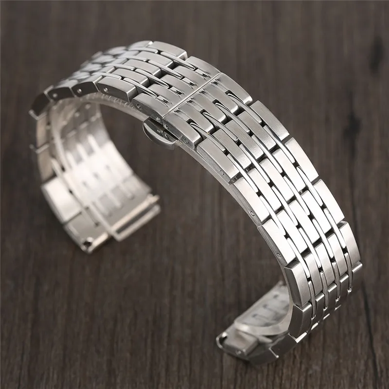 20/22/24 mm High Quality Stainless Steel Solid Push Button Hidden Clasp Cost-effective Men Women Wristwatches Replacement | Наручные часы