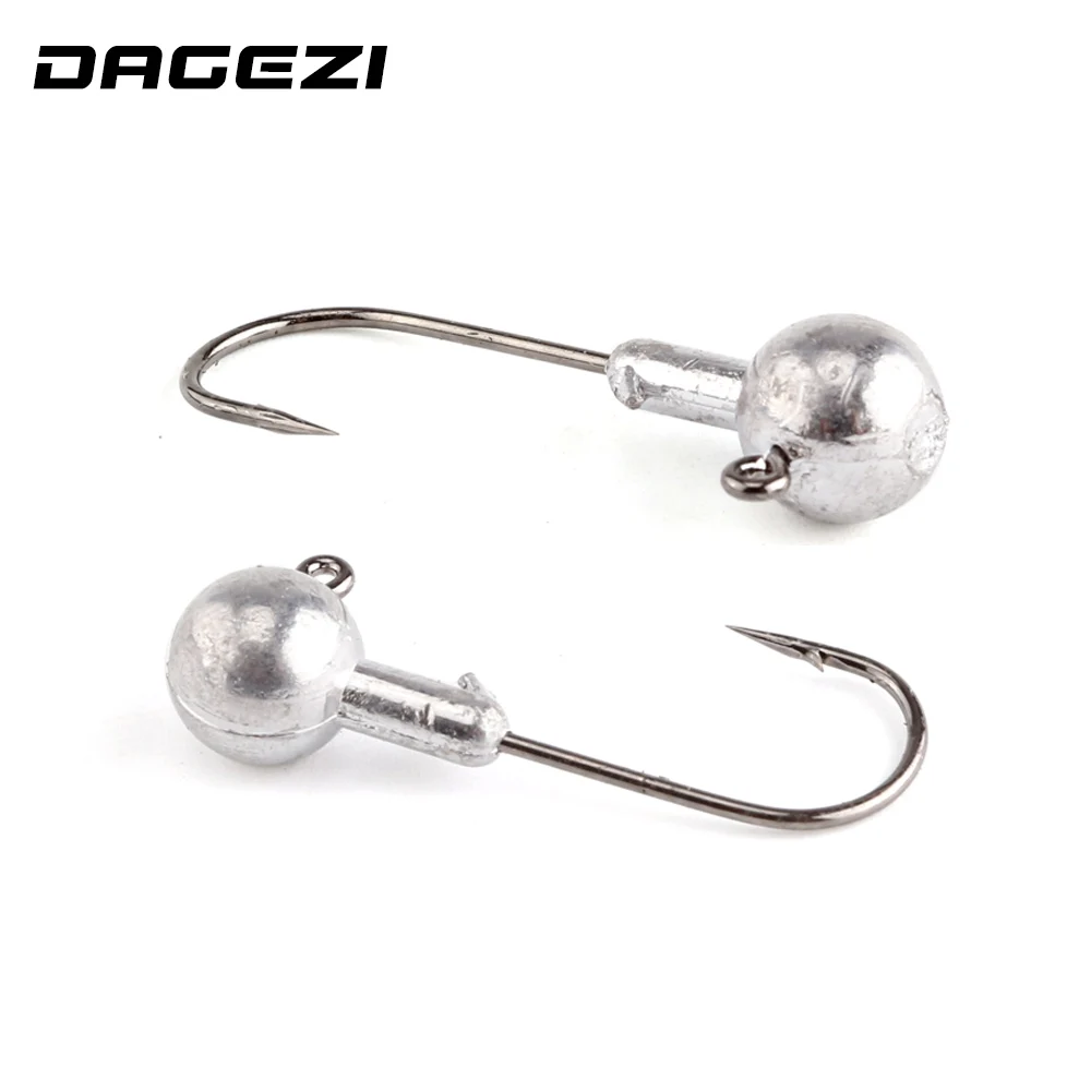 DAGEZI 5 шт./лот Jig head свинцовые крючок 3.5g/5g/7g бронзовых морских рыболовных крючков
