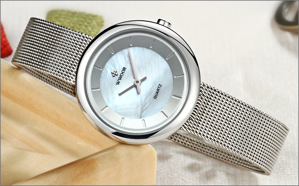 WWOOR, элегантные Брендовые женские часы из розового золота,, Montre Femme, модные женские часы с браслетом, ультратонкие кварцевые наручные часы Relogio