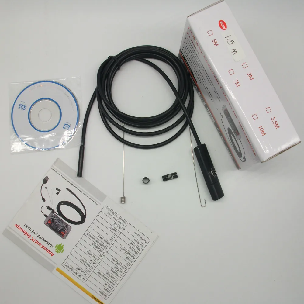 Продвижение низкая цена 2 м 10 мм промышленный эндоскоп Tube эндоскопа USB серпантин