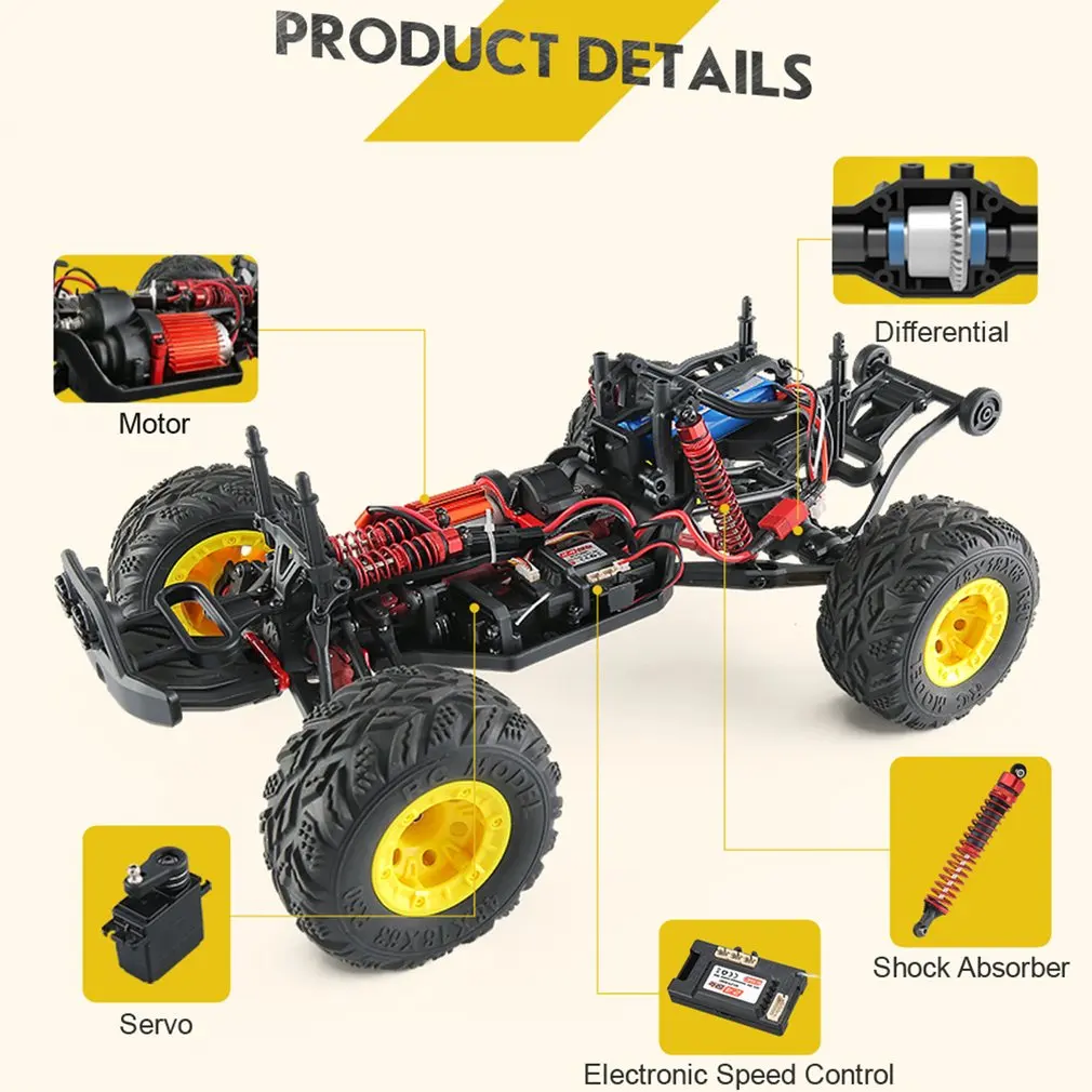 JJR/C Q40 1/12 4WD короткий ход 40 км/ч высокоскоростной Радиоуправляемый автомобиль