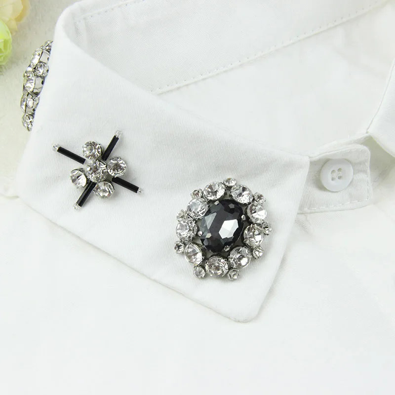 Женская блузка из искусственного хлопка со стразами |