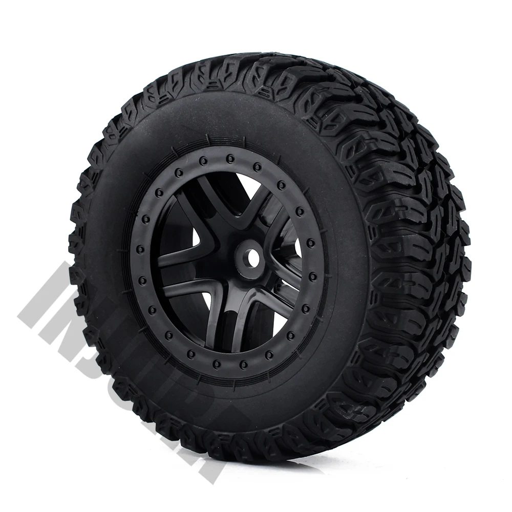 INJORA 4 шт. обода колеса и шины Набор для 1/10 RC короткий ход грузовик Traxxas Slash VKAR 10SC HPI RC модель автомобиля