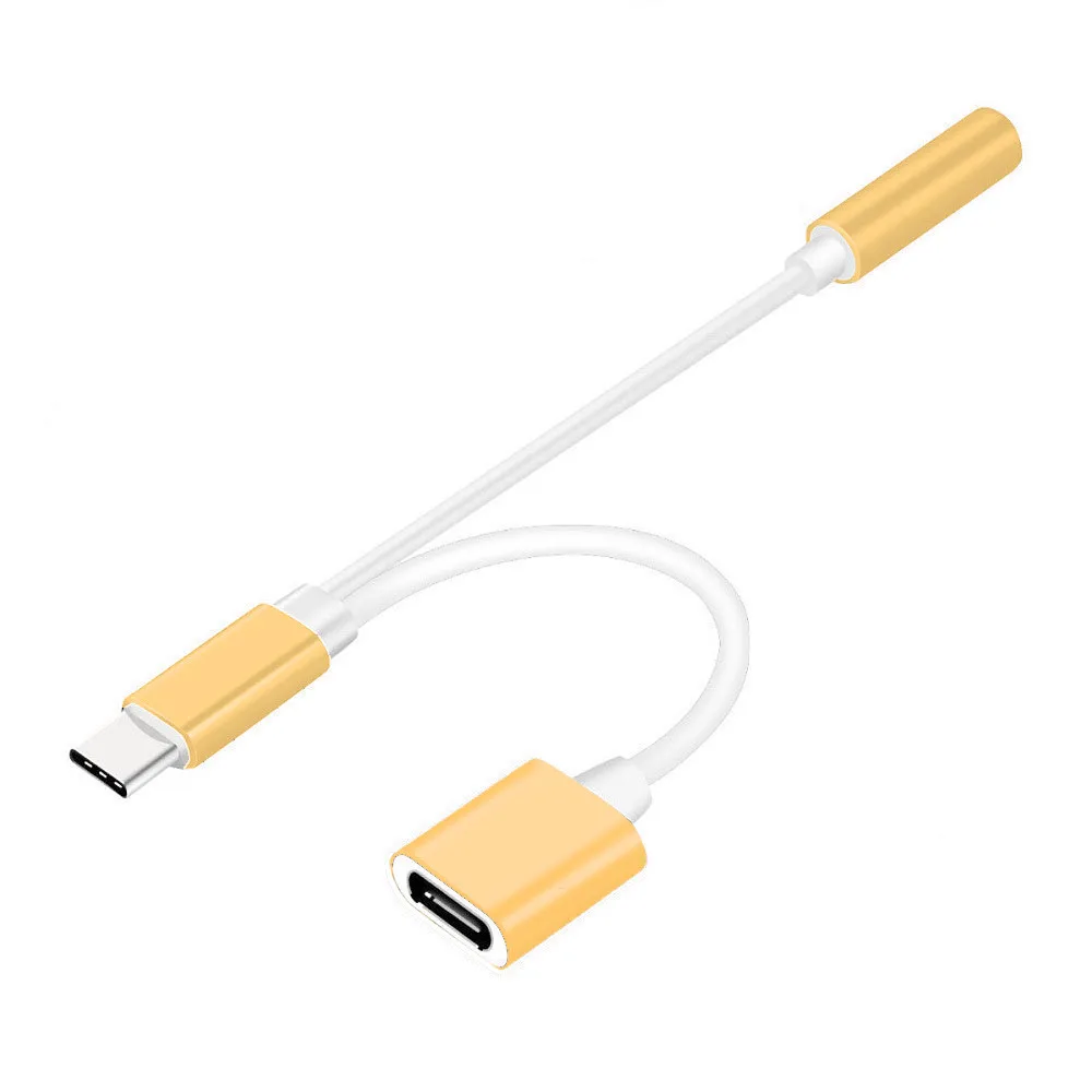 EPULA Новый 2в1 USB-C кабель USB Тип C до 3 5 мм разъем AUX аудио Type-C наушники гарнитура