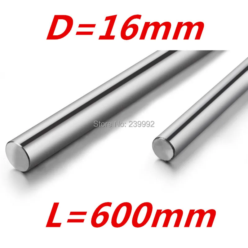 

4pcs/lot OD 16mm x 600mm CNC linear shaft 16mm hardened rod linear motion