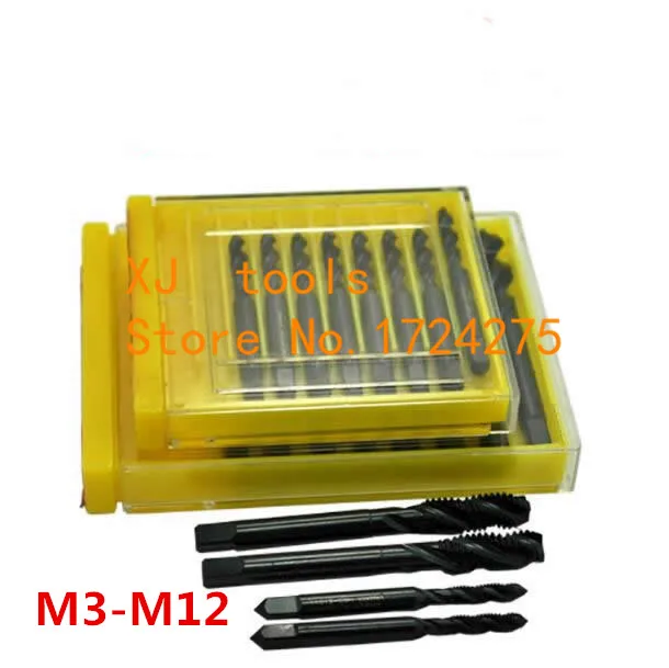 Free shipping M3 M4 M5 M6 M8 M10 M12 7PCS nitride high speed steel spiral tap special stainless screw | Инструменты