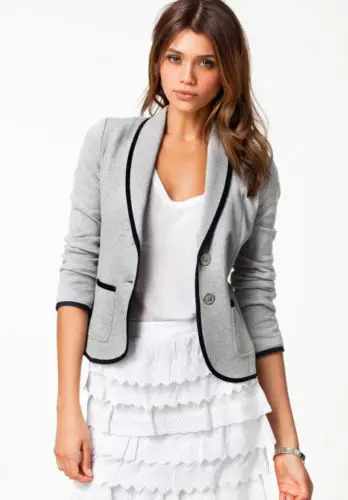 Womens Slim Basic three quarter Sleeve Casual Suit Turn-down Coll Jacket Blazer Coat | Детская одежда и обувь
