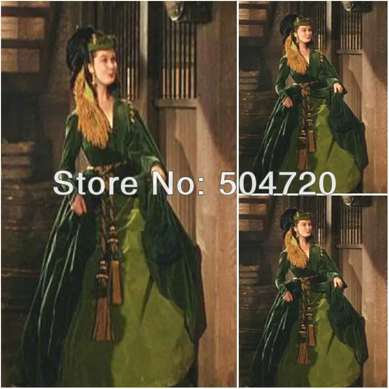 Бесплатная доставка! 19 ое зеленое платье для гражданских войн Южное Бель