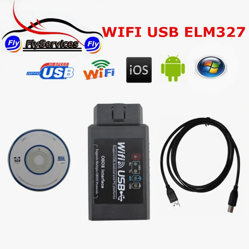 Диагностический авто сканер ELM327 WIFI USB WIFI327 ELM 327 OBD2|elm327 wifi|elm obd2elm327 wifi usb |