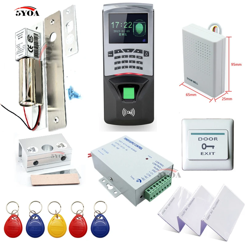 Набор системы контроля доступа RFID с отпечатком пальца набор стеклянных дверей +