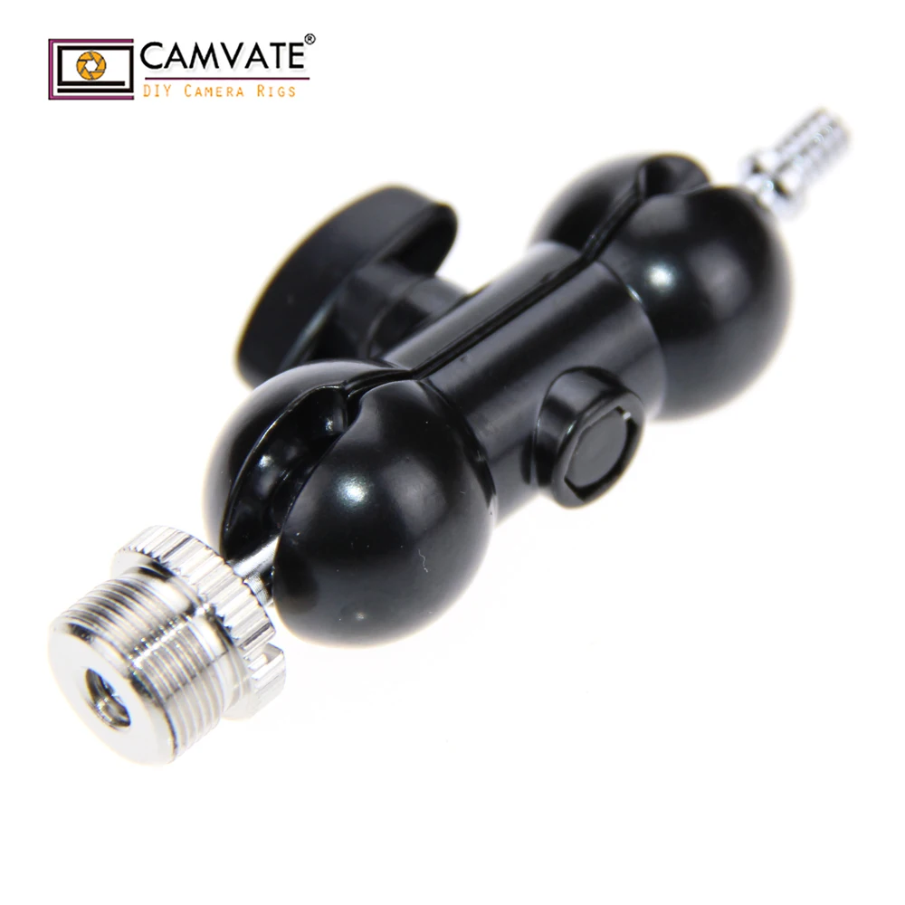 

1/4 Mini Ball Head Mount with 5/8"-27 thread for microphones C1192 camera photography accessories