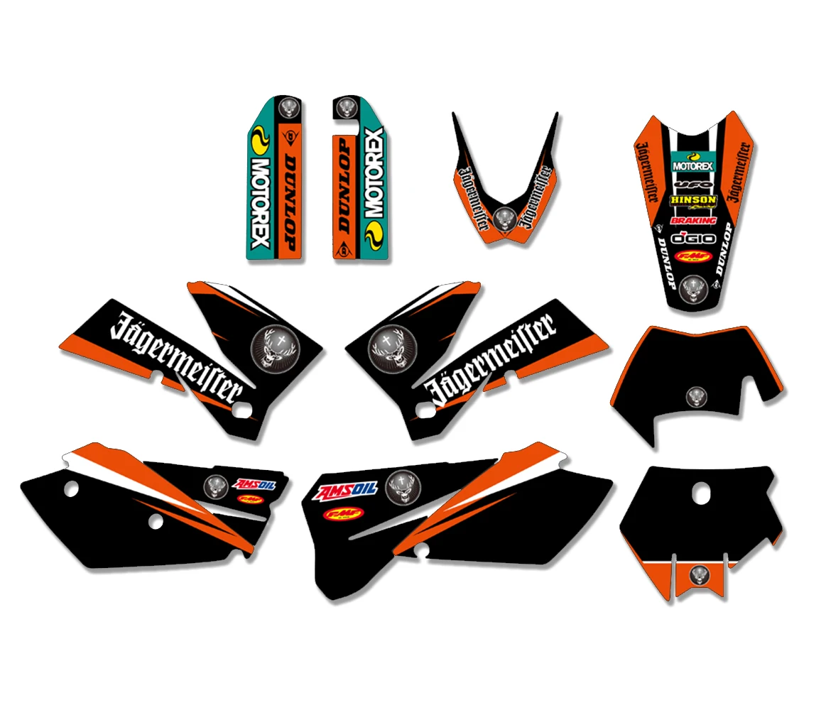 Новая команда графика наклейка подходит для KTM 125 200 250 300 400 450 525 SX SXF MXC XC XCF XCW SX EXC EXCR 2005 2006 2007